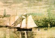 Winslow Homer Gloucester Schooners and Sloop oil